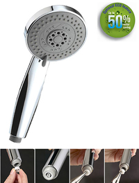 Water saving shower handsets