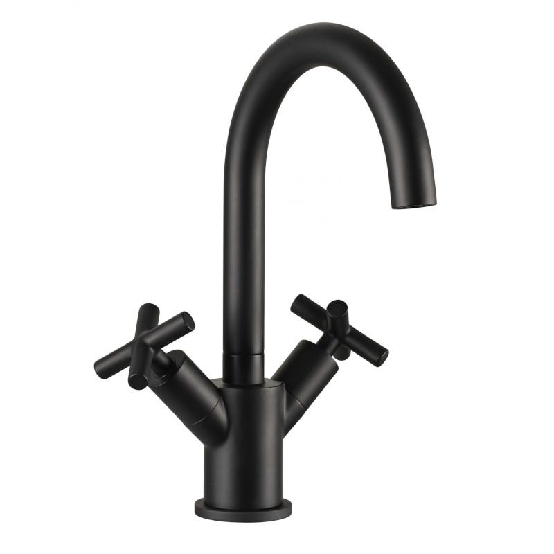 JTP Solex Matt Black Bathroom Taps