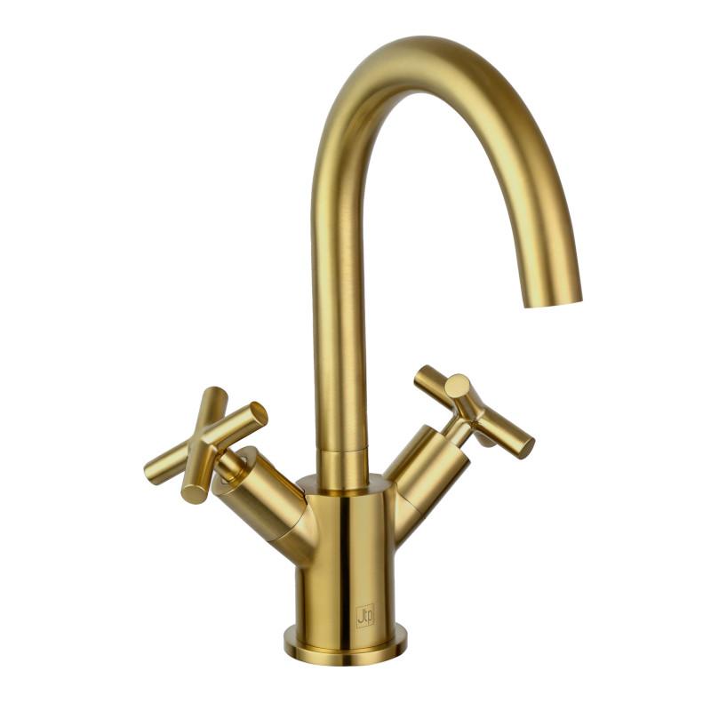 JTP Solex Brushed Brass Bathroom Taps