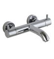 Florence Thermostatic Wall Bath Filler Chrome