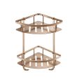 VOS Shower Corner Twin Basket Brushed Bronze