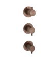 VOS Modular 3 Lever 3 Way Shower Valve Brushed Bronze