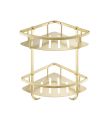 VOS Shower Corner Twin Basket Brushed Brass