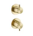 VOS Modular 2 Way Thermostatic Shower Brushed Brass