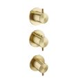 VOS Modular 3 Lever 2 Way Shower Valve Brushed Brass