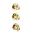 VOS Modular 3 Lever 3 Way Shower Valve Brushed Brass