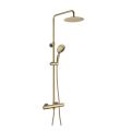 VOS 2 Way Bar Shower Valve Riser Kit Brushed Brass