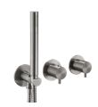 VOS Modular 2 Way Shower with Handset Brushed Black