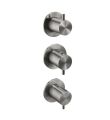 VOS Modular 3 Lever 3 Way Shower Valve Brushed Black