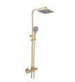 Hix Thermostatic Shower Valve Riser Kit Brushed Brass