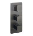Hix 3 Lever 3 Way Shower Valve Brushed Black