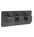 Hix 3 Lever 2 Way Shower Valve Brushed Black