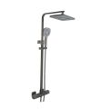 Hix Thermostatic Shower Valve Riser Kit Brushed Black