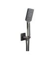 Hix Wall Outlet Handset Hose Kit Brushed Black