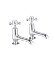 Grosvenor Cross Long Nose Basin Taps Chrome