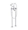 Grosvenor Cross Freestanding Bath Shower Mixer Chrome