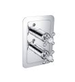 Grosvenor Cross 2 Way Thermostatic Shower Valve Chrome