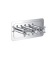 Grosvenor Cross 3 Handle 3 Way Shower Valve Chrome