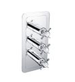 Grosvenor Pinch 3 Handle 3 Way Shower Valve Chrome