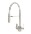 Aquila SQ 3 Lever Mixer Cold Filter Tap Brushed Steel