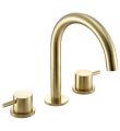 VOS Deck Mounted Basin Mixer Brass