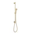 VOS Slide Rail Shower Kit Round Handset Brass