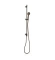 VOS Slide Rail Shower Kit Round Handset Brushed Black