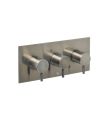 VOS 3 Lever 2 Way Horizontal Shower Valve Brushed Black