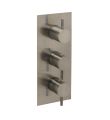 VOS 3 Lever 2 Way Vertical Shower Valve Brushed Black