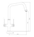 Hex Mono Sink Mixer Brushed Nickel Tech