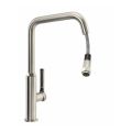 Hex Single Lever Pull Out Sink Mixer Brushed Nickel 2