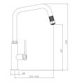 Hex Single Lever Pull Out Sink Mixer Brushed Nickel Tech
