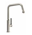 Hex Single Lever Pull Out Sink Mixer Brushed Nickel