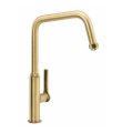 Hex Single Lever Sink Mixer Antique Brass