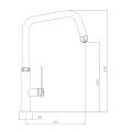 Hex Single Lever Sink Mixer Black/Brushed Nickel Tech