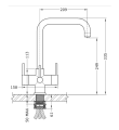 Monza 3 Lever Mixer And Cold Filter Tap Tech
