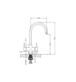 Verona 3 Lever Mixer And Cold Filter Tap Tech