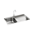 Carron Phoenix Adelphi 100 1 Bowl Inset Sink Stainless Steel