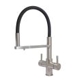 Aquila 4in1 Cold Filter and Kettle Tap Brushed Steel/Black