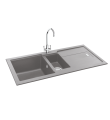 Carron Phoenix Bali 150 1.5 Bowl Inset Sink Stone Grey