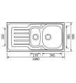 Bolero 1.5 Bowl Inset Kitchen Sink Tech