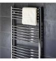 Design Curved 400 x 1400 Chrome Towel Rail