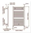 Design Flat 500 x 1400 Chrome Towel Rail