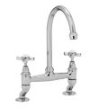 Cottage Bridge Sink Mixer Brushed Nickel