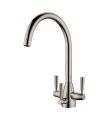 Eclipse Tri-Spa Filter Tap with Swivel Spout Brushed Nickel Tech