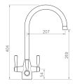 Eclipse Tri-Spa Filter Tap with Swivel Spout Chrome Tech