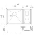 Jazz 1.5 Medium Bowl RH Kitchen Sink Stainless Steel Tech