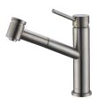 Larissa Top Lever Monobloc Kitchen Tap Pull Out Spray Brushed Nickel