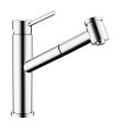 Larissa Top Lever Monobloc Kitchen Tap with Pull Out Spray Chrome