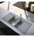 Larissa Top Lever Monobloc Kitchen Tap with Pull Out Spray Chrome Lifestyle